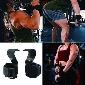 Non-Slip Fitness Squat Weightlifting Pull-up Wrist Hook Horizontal Bar Exercise Strength Training Without Strangling Power Hook
